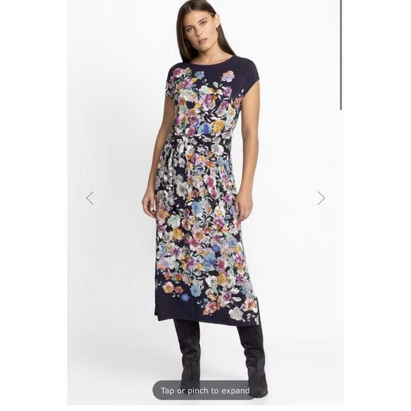 NWT John Was Fall Dance Tie Front Dress XL New With Tags - Picture 4 of 15